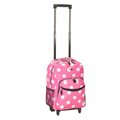 Rockland Rockland R01-PINK DOT 17 in. Rolling Backpack Rockland R01-PINK DOT